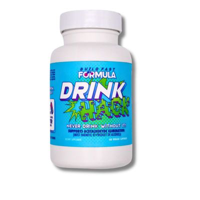 BFF Build Fast Formula DRINKHACK Supports Acetaldehyde Elimination - Pantesin Pantethine, Panax Ginseng, B Vitamins - 30 Servings