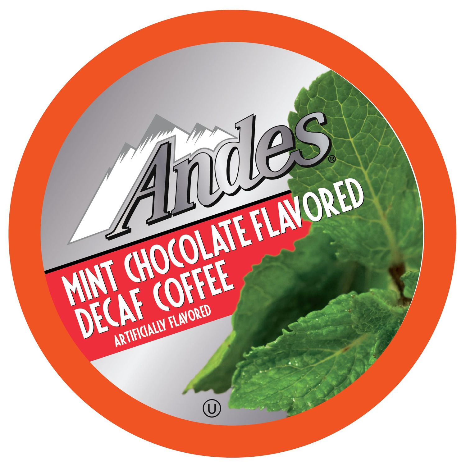 Andes Mints Chocolate Mint Decaf Flavored Coffee Pods, Compatible with K Cup Brewing Machines Including 2.0, Single Serve Peppermint Flavor Enhanced, 38 Count
