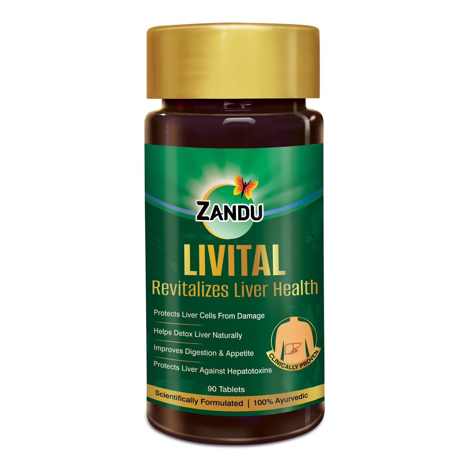 Zandu Livital Tablets, 100 Ayurvedic Ingredients, Protects Liver Against Various Hepatotoxins Beneficial in Fatty Liver Improves Digestion and Appetite Aids in Liver Detox