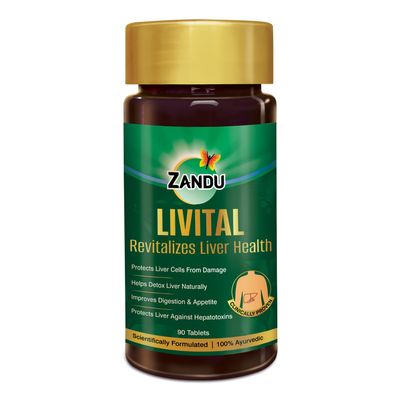 Zandu Livital Tablets, 100 Ayurvedic Ingredients, Protects Liver Against Various Hepatotoxins Beneficial in Fatty Liver Improves Digestion and Appetite Aids in Liver Detox