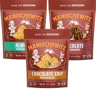 Manischewitz Gluten Free Macaroons 10oz (3 Pack Variety) Chocolate Chip, Almond, and Chocolate  Kosher for Passover, Lactose Free, Vegetarian