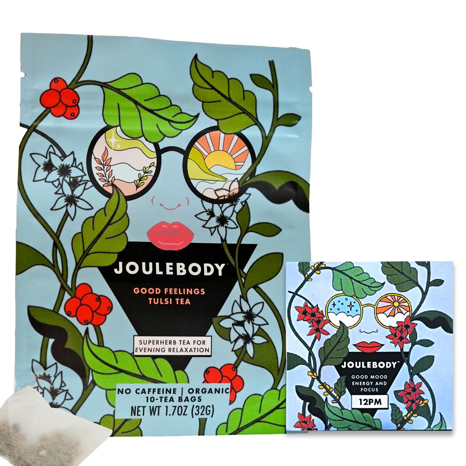 JOULEBODY 5 PM Good Feeling Organic Tulsi Tea Post Workout Immunity Boost 10 Count