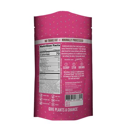 Coconut Cloud: Dairy-Free Instant Hot Cocoa Mix Vegan, Natural, Delicious, Creamy Chocolate Made in Colorado from Premium Coconut Milk Powder, Birthday Cake Hot Cocoa, 7 oz