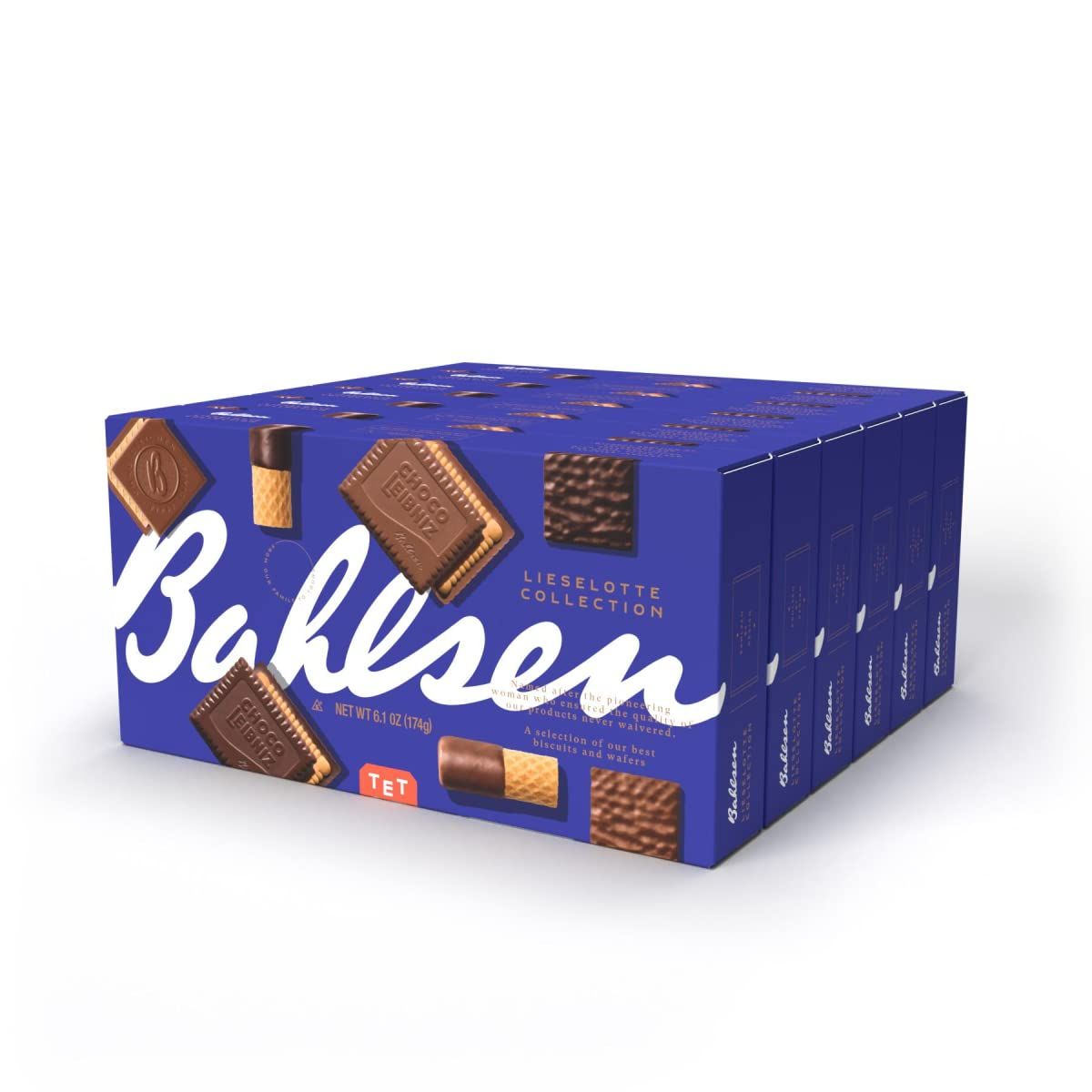 Bahlsen Lieselotte Collection 6-Pack - Variety Pack of Bahlsen s German Chocolate Biscuits Wafers: Ohne Gleichen, Choco Wafers, Choco Leibniz, Waffeletten - 6.1 oz boxes