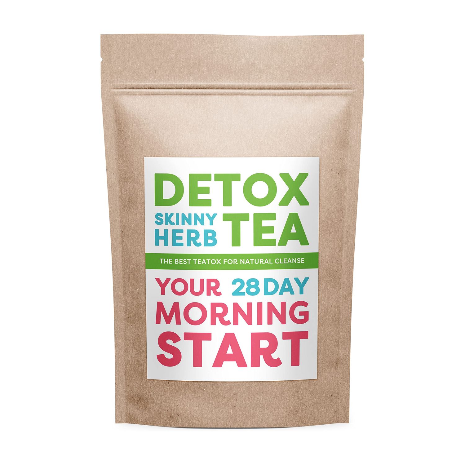 Morning Start Hibiscus Tea Bags Detox Tea - 28 count, Drink Every Morning, Caffeine Free, Gluten Free, Keto Friendly by Detox Skinny Herb Tea