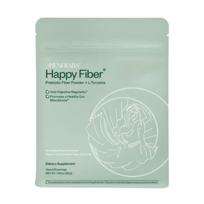 MENOLABS Happy Prebiotic Fiber Supplement - 60 Servings 213 g - Expertly-Formulated Menopause Supplements for Women, with L-Tyrosine
