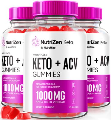 NutraRize Pack of 3 Nutrizen Keto ACV Gummies for Advanced Weight Loss, Maximum Strength, Nutrizen Keto ACV 525mg Gummy180 Gummies