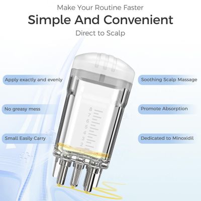 Minoxidil Applicator,2 PCS Easy Fast Apply Exactly Effective Massage Mini Scalp Applicator Comb Dedicated to Minoxidil Hair Growth Serum,Root Comb Applicator Bottle Minoxidil Applicator Brush Tool
