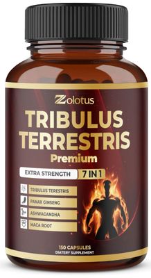Tribulus Terrestris Supplement for Men Women, 5-Month Supply with Ashwagandha, Panax Ginseng, Saw Palmetto, Maca, Shilajit, 150 Count