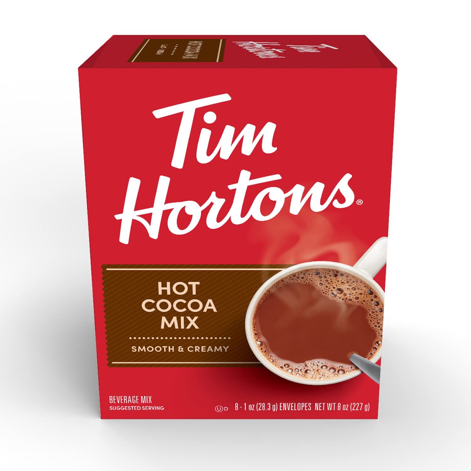Tim Hortons Hot Cocoa Mix Packets, Smooth Creamy, 8 Count