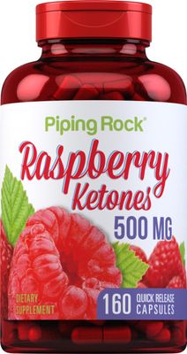 Piping Rock Raspberry Ketones 500mg 160 Capsules Non-GMO Gluten Free Supplement