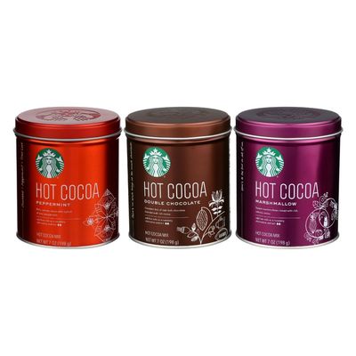 Starbucks Hot Cocoa Mix Tin Triple Winter Variety, Pack of 3, 7.00 Ounce Pack of 1