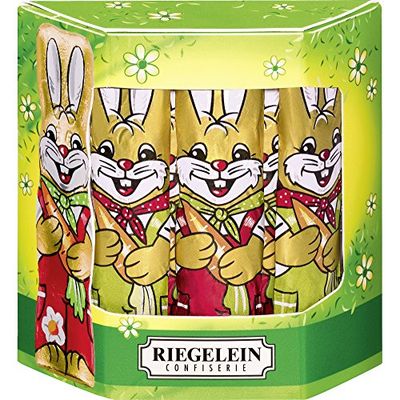 RIEGELEIN Solid Chocolate Foiled Bunnies Giftpack, 125 GR