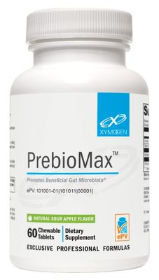 XYMOGEN PrebioMax Prebiotic Fiber Supplement - Xylooligosaccharides XOS to Help Maintain Digestive Health Support Healthy Microbial Activity in The GI Tract - Sour Apple 60 Chewable Tablets
