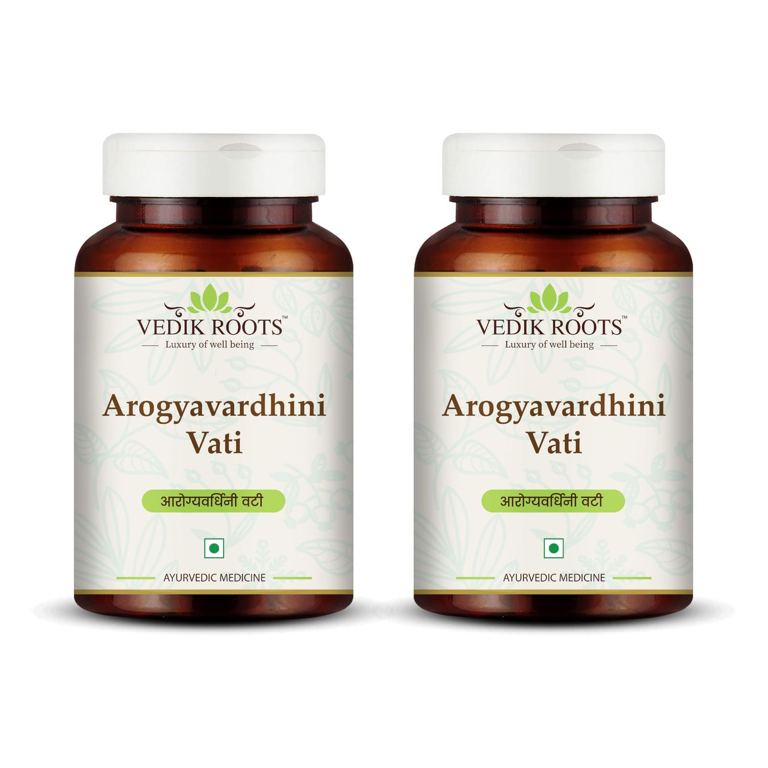 VEDIKROOTS Arogyavardhini Vati Tablets - Natural Detox and Liver Health Support for Spleen Enlargement Reduces Bloating for Nutrient Absorption Improvement 120 Tablets 240