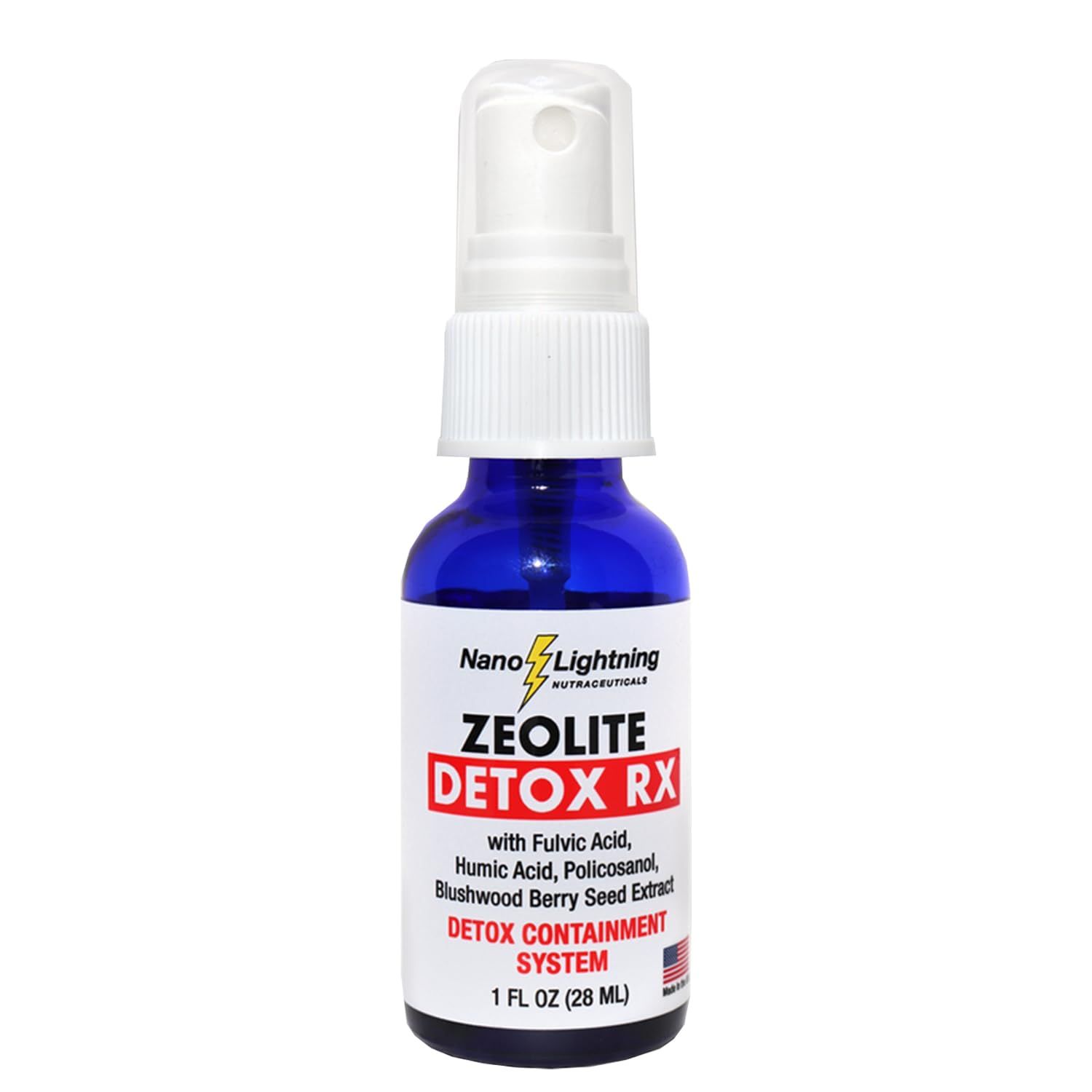 Nano Lightning Nutraceuticals Zeolite Detox Rx Zeolite Detox Nanotechnology Detox Supplement, Unmatched Purity, Superior Absorption Supplements, Blushwood Seed Extract