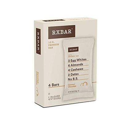 RXBAR, Coconut Chocolate, Protein Bar, 1.83 Ounce (Pack of 4), High Protein Snack, Gluten Free