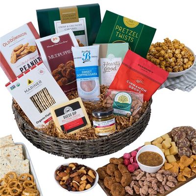 Snack &amp; Chocolate Gift Basket Deluxe - Gourmet Food Gift by GourmetGiftBaskets.com