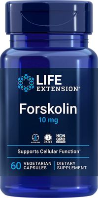 Life Extension Forskolin 10 mg, 60 Vegetarian Capsules Pack of 2