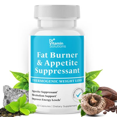 Dr Vitamin Fat Burner for Women Men - Appetite Suppressant for Weight Loss - Pills w Metabolism Booster Thermogenic Weight Loss Supplement - Includes Chromium, Caffeine Green Tea Extract - 60 Ct.