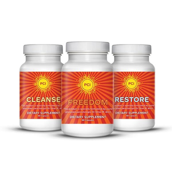 PCI Freedom Cleanse Restore by Dr. Omar Amin - Herbal Support for Digestive Health, Energy, and Immune System - 30-Day Supply, 180 Vegetarian Capsules