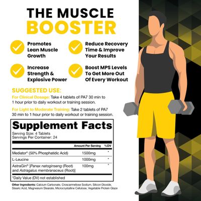 HPN PA7 Phosphatidic Acid Muscle Builder Top Natural Muscle Builder - Boost mTOR Build Mass and Strength from Your Workout 30 Day Supply