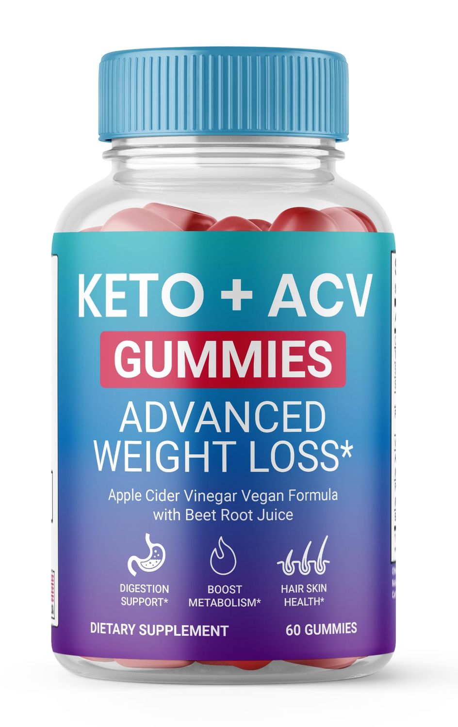 1 Pack Keto ACV Gummies Advanced Weight Loss, Keto ACV Gummies Apple Cider Vinegar Weight Loss Gummies 60 Keto Gummy Bears