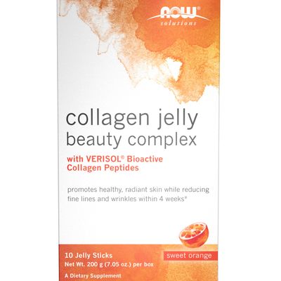 NOW Foods Solutions, Collagen Jelly Beauty Complex, Sweet Orange Flavor, 10 Jelly Sticks
