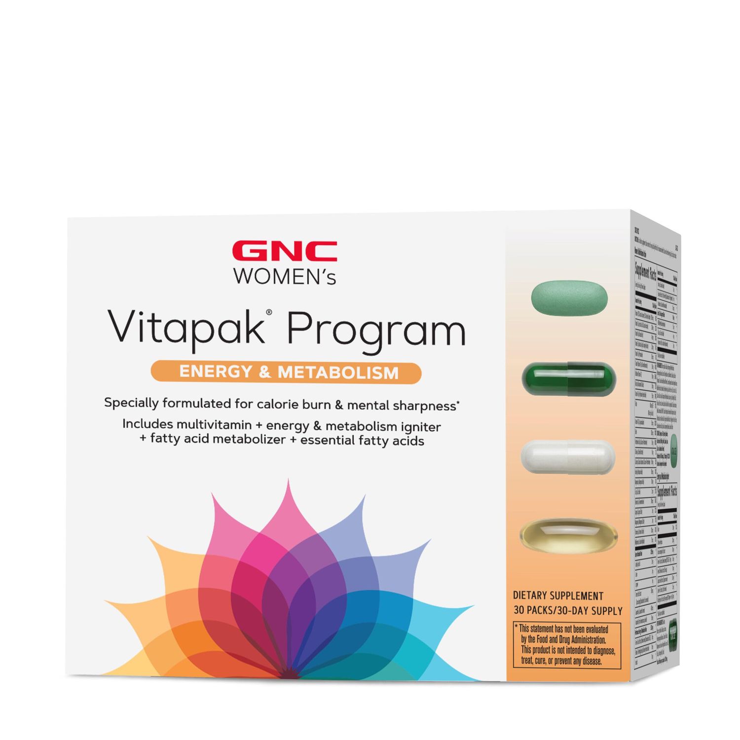 GNC Womens Vitapak Program - Energy Metabolism Complete Nutrient System Designed for Women Supports Increased Energy Metabolism Plus Performance Focus Daily Supplement 30 Packs