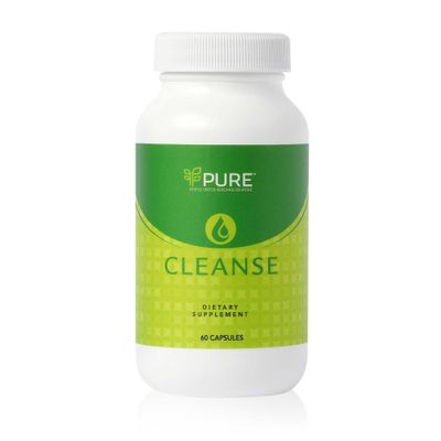 PURE Live Cleanse Vegan Formula for Better Digestion Encourages Gut Health - Non-GMO - 60 Capsules