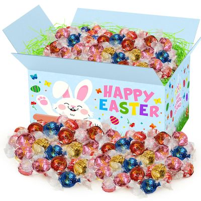 PremiumLindt Easter Chocolate Truffles, Bulk Pack of Easter LindorTruffles Chocolate Candy Approx. 60 units, Ideal for Basket Stuffers, Egg Hunts
