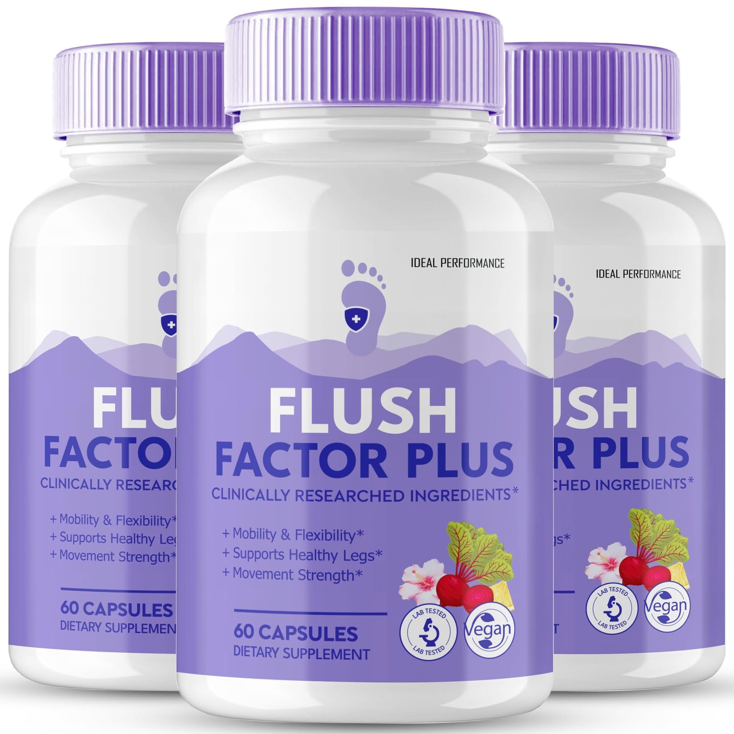 Flush Factor Plus Capsules, FlushFactor Plus Supplement Pills, Flush FactorPlus Maximum Strength, Flexibility Healthy Legs, FlushFactorPlus Advanced Formula, Flush Factor Plus Reviews 3 Pack