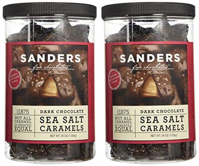 Sanders Dark Chocolate Sea Salt Caramels - 36 Oz Value 2 Pack