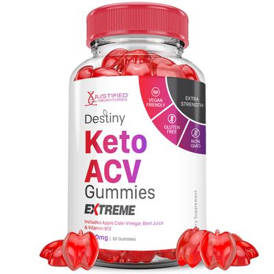Destiny Keto ACV Gummies Extreme 2000MG Destiny Keto Gummies Advanced Formula Apple Cider Vinegar with Pomegranate Beet Juice Powder B12 Vegan Non GMO 60 Gummys