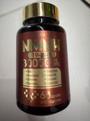 19 in 1 NMNH Dihydronicotinamide Mononucleotide 1000mg Per Serving, NAD Supplement to Boost NAD Levels NAD Resveratrol Supplement with Quercetin, Berberine for Anti Aging, Energy, 60 Capsules-079