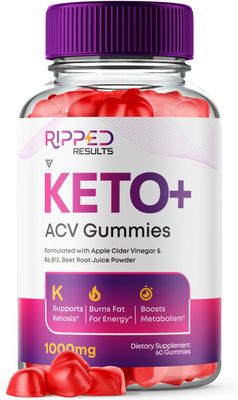 Ripped Results Keto Plus ACV Gummies, Ripped Results Keto ACV Gummies Advanced Apple Cider Vinegar Vitamin Supplement 1000MG, Ripped Keto ACV Folic Acid 60 Gummies
