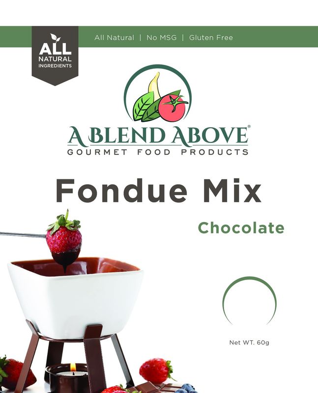 A Blend Above Chocolate Fondue Mix, 3 Pack, All Natural Flavor, No MSG, Gluten-Free. No Preservatives, Easy to Make, Fruit Dip, Premium Fondue Dipping, Gourmet Chocolate Fondue, Perfect for Dessert