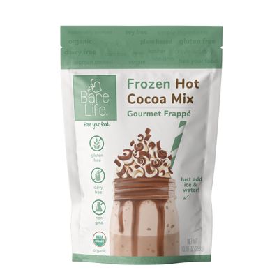 Bare Life: Dairy Free Frozen Hot Cocoa Blended Premium Frappe Iced Hot Chocolate Smoothie Vegan, Organic, Gluten Free, Paleo, Lactose Free, Soy Free 10.16 oz