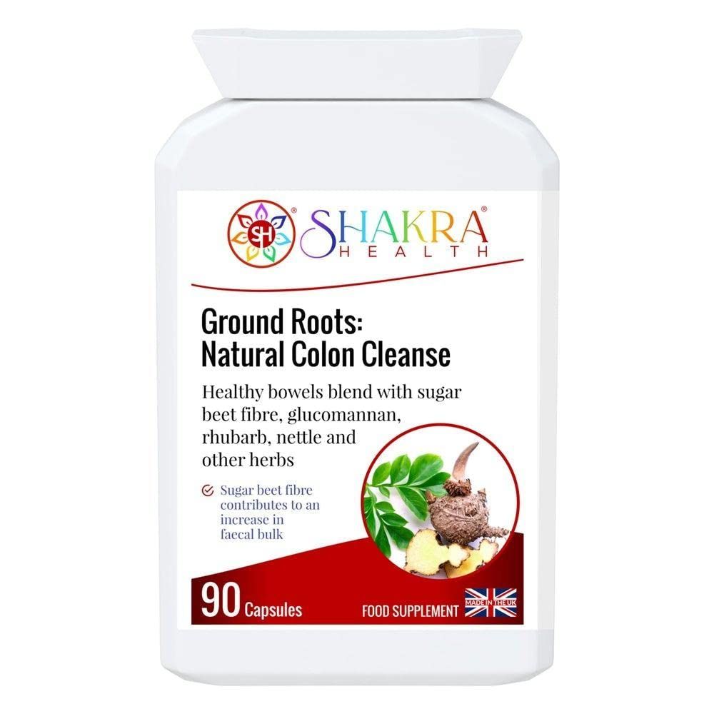 Ground Roots: Natural Colon Cleanse. Strong Colonic Flush Herbal Blend for Deep Bowel, Gut Health, Intestinal Congestion, Constipation Support Shakra Health
