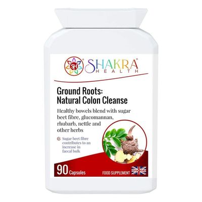 Ground Roots: Natural Colon Cleanse. Strong Colonic Flush Herbal Blend for Deep Bowel, Gut Health, Intestinal Congestion, Constipation Support Shakra Health