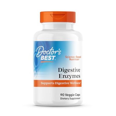 Doctors Best Digestive Enzymes, Supports Digestive Wellness, Non-GMO, Vegetarian 90 Veggie Caps