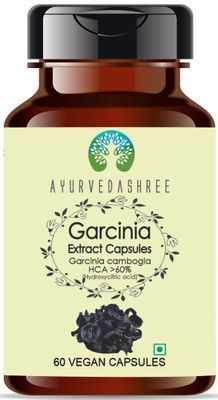 AYURVEDASHREE Garcinia Extract 500mg - 60 Vegetarian CapsulesGarcinia Cambogia All Natural 100 Vegan Gluten-Free GMP Certified