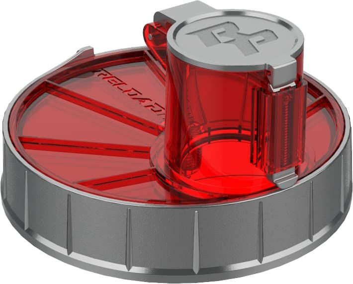 RELOADPRO XL Protein Scoop and Supplement Funnel Attachment for Pre and Post Workout Powders, BPA Free, Spill Proof Dispenser, Universally Fits Most Product Containers, Raging Red, Reload Pro