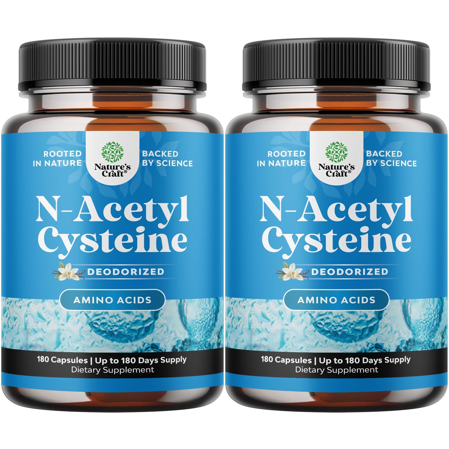 NAC Supplement N-Acetyl Cysteine 600mg - Potent Vegan High Absorption NAC 600 mg Capsules Glutathione Precursor for Liver Cleanse Detox Repair plus Lung Health and Immunity Support - 180ct 2pk