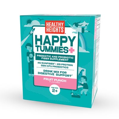 Healthy Heights Happy Tummies Prebiotic and Probiotic Fiber Supplement for Kids Ages 2
