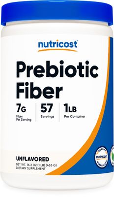 Nutricost Prebiotic Fiber Unflavored 1 Pound - Vegan, Gluten-Free, GMO-Free