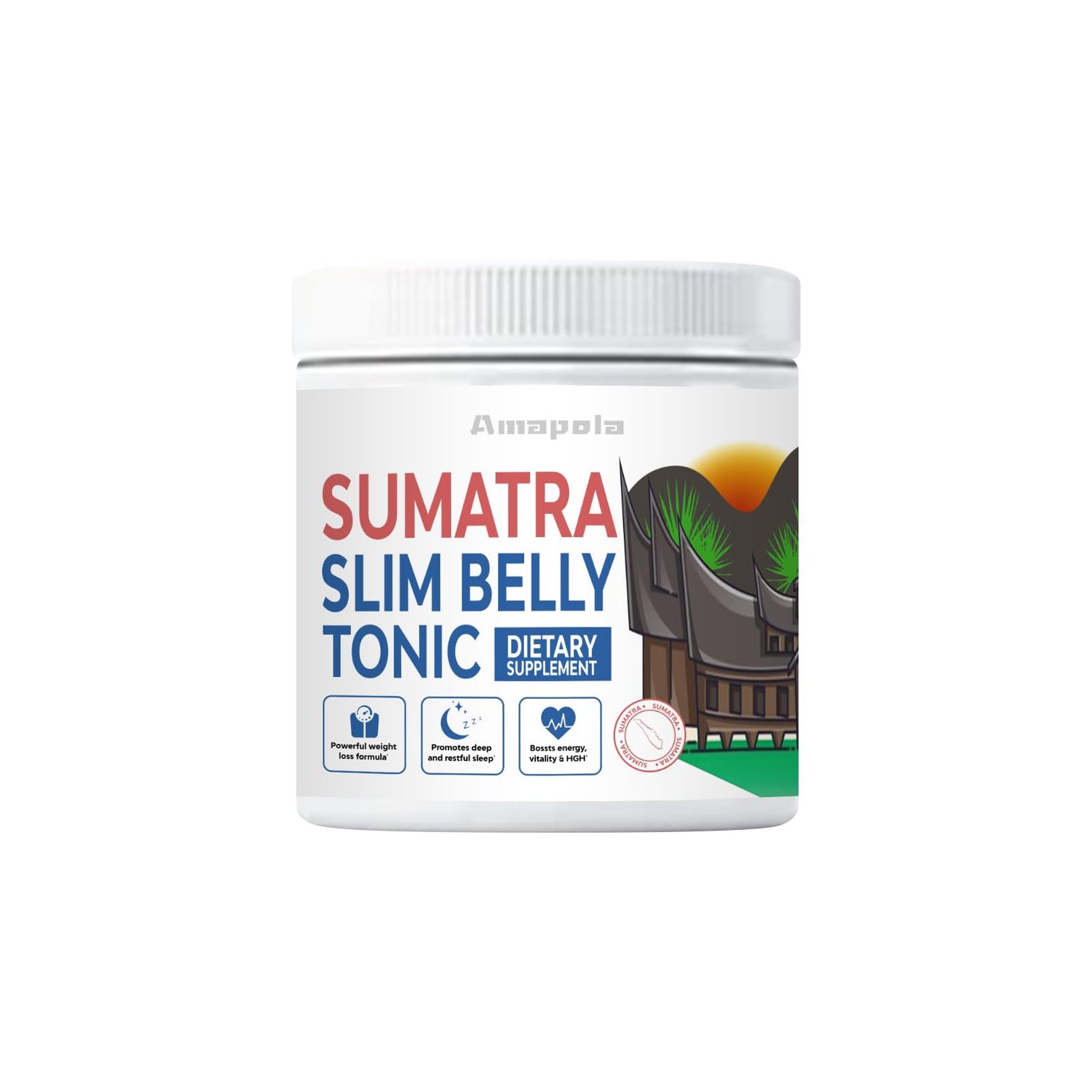 Amapola Sumatra Powder - Sumatra Slim Belly Tonic Powder Single, 30 Servings