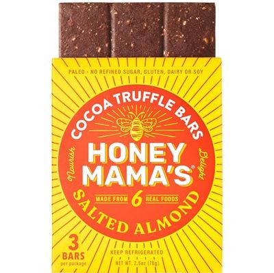 Honey Mamas, Salted Almond Cocoa Truffle Bars, No Refined Sugar, Gluten Free, Dairy Free, Soy Free, Paleo, 2.5 Ounce, 3-Serving Bar