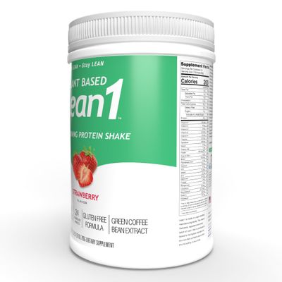 LEAN1 Nutrition53 Meal Replacement Powder for Weight Loss, Fat Burner, Appetite Control, Plant Based Strawberry 28 Ounce