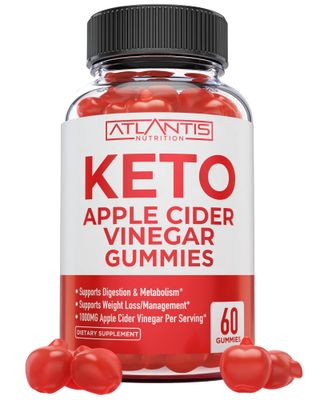 Atlantis Nutrition Keto ACV Gummies for Weight Loss - Apple Cider Vinegar Gummies Formulated to Support Advanced Weight Loss, Digestion, Detox Cleansing, Made with 1000MG ACV Per Serving - 60 Count